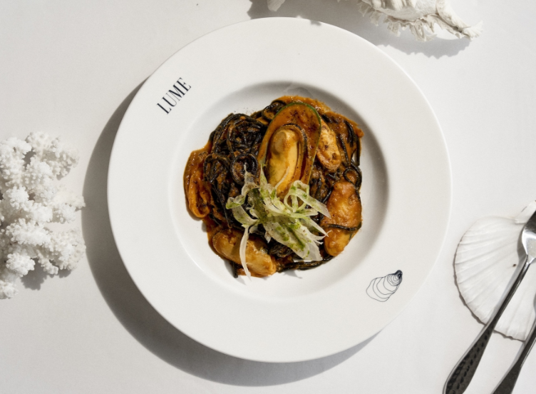 Black Pasta with Mussels