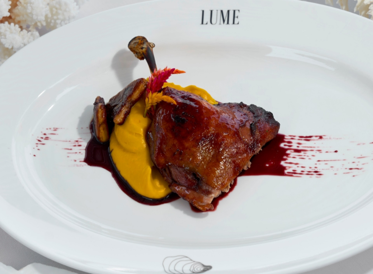 Duck Leg Confit with Fois Gras