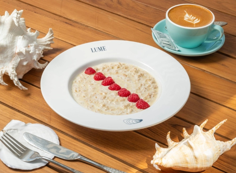 Porridge with Baked Cream